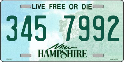 NH license plate 3457992
