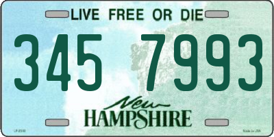 NH license plate 3457993
