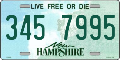 NH license plate 3457995