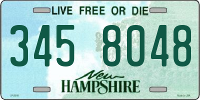 NH license plate 3458048