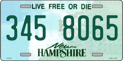 NH license plate 3458065