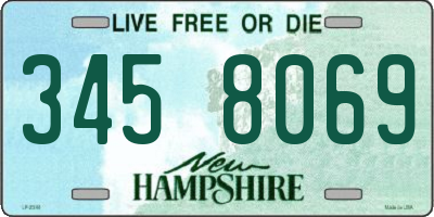 NH license plate 3458069