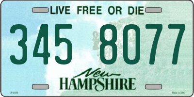 NH license plate 3458077
