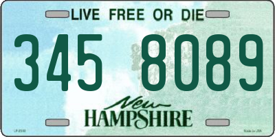 NH license plate 3458089