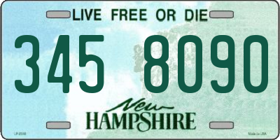 NH license plate 3458090
