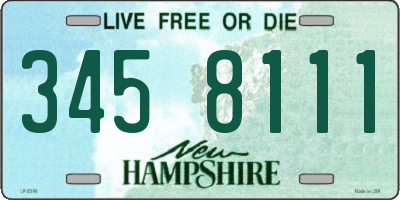 NH license plate 3458111