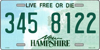 NH license plate 3458122