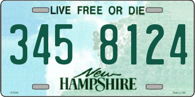 NH license plate 3458124