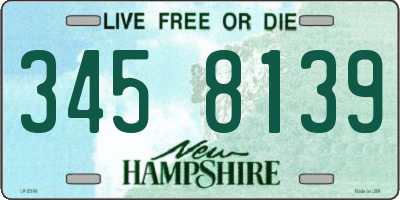 NH license plate 3458139