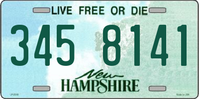 NH license plate 3458141