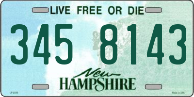 NH license plate 3458143