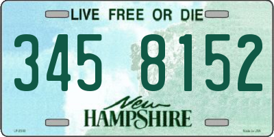 NH license plate 3458152