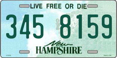 NH license plate 3458159