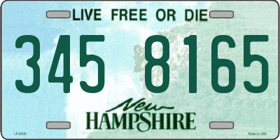 NH license plate 3458165