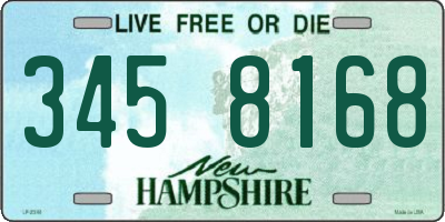 NH license plate 3458168