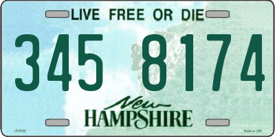 NH license plate 3458174
