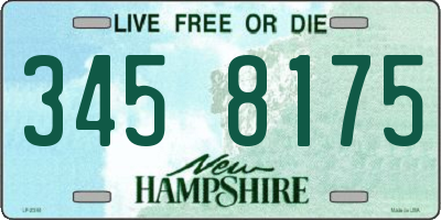 NH license plate 3458175