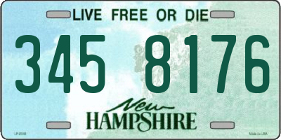 NH license plate 3458176