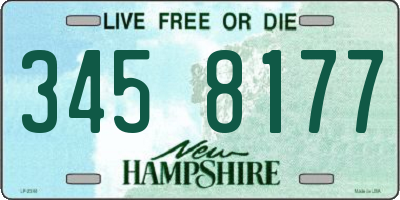NH license plate 3458177