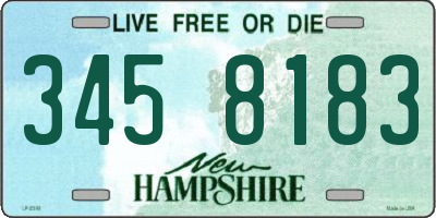 NH license plate 3458183