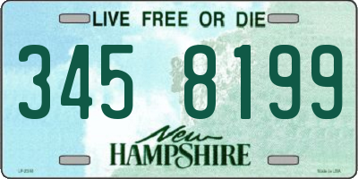 NH license plate 3458199