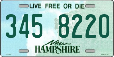 NH license plate 3458220