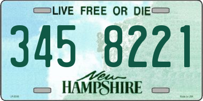 NH license plate 3458221