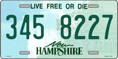 NH license plate 3458227