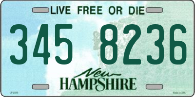 NH license plate 3458236