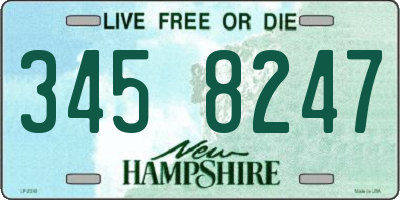 NH license plate 3458247