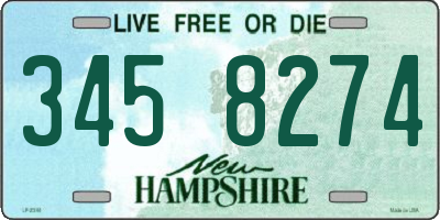 NH license plate 3458274