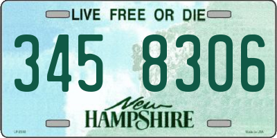NH license plate 3458306