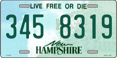 NH license plate 3458319