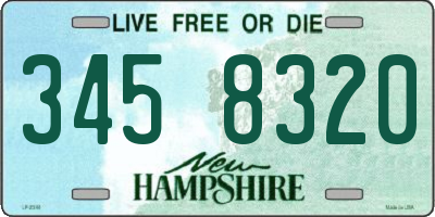 NH license plate 3458320
