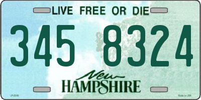 NH license plate 3458324