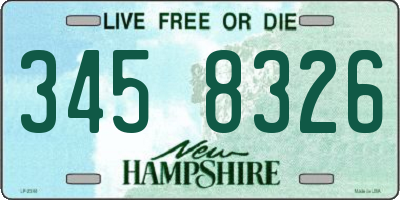 NH license plate 3458326