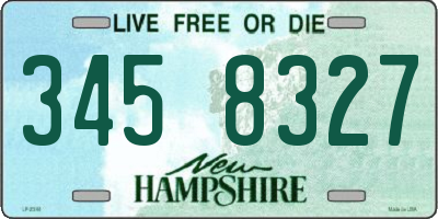 NH license plate 3458327