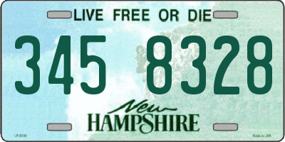 NH license plate 3458328