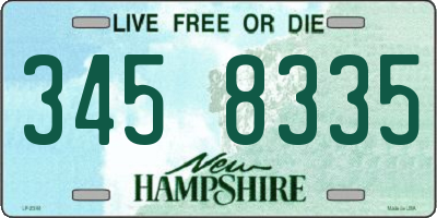 NH license plate 3458335