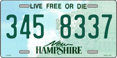 NH license plate 3458337
