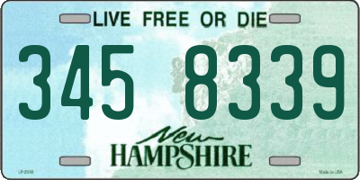 NH license plate 3458339