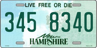NH license plate 3458340