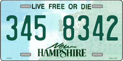 NH license plate 3458342
