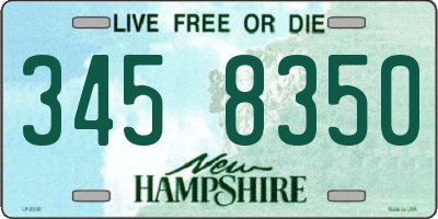 NH license plate 3458350