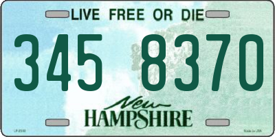 NH license plate 3458370