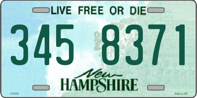 NH license plate 3458371