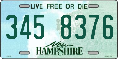 NH license plate 3458376