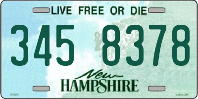 NH license plate 3458378