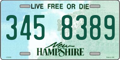 NH license plate 3458389