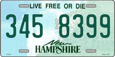 NH license plate 3458399